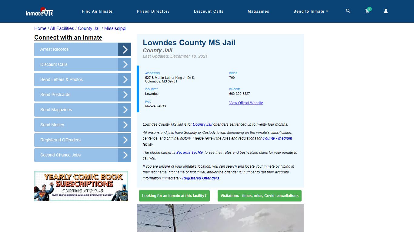 Lowndes County MS Jail - Inmate Locator - Columbus, MS